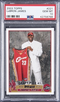 2003-04 Topps #221 LeBron James - PSA GEM MT 10 